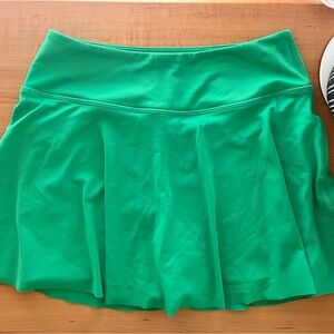 Green Mini Athletic Tennis Skirt